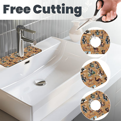 20 Bigfoot / Sasquatch Designs, Faucet Mat