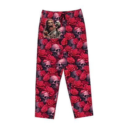 Bigfoot Skull Design, Women’s Pajama Pants with Pockets