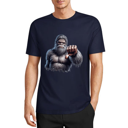 Bigfoot - Sasquatch Thumbs Down Short Sleeve Cotton T-Shirt