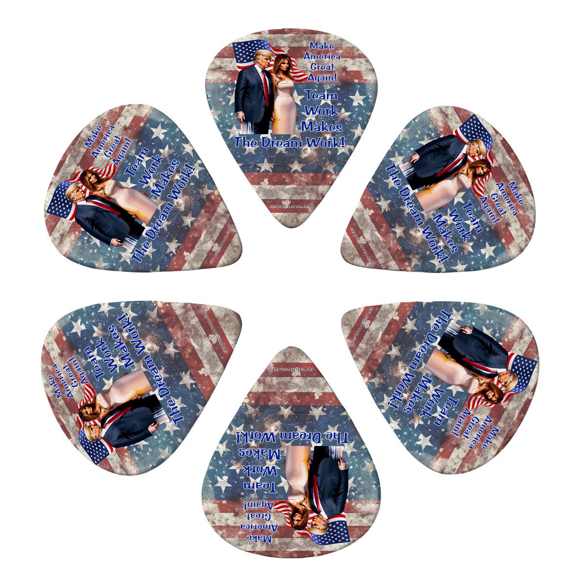 6 Guitar Picks with Keychain Snap Case- Sasquatch Bigfoot – 3 Thicknesses