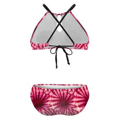 19 Tie Dye Designs, Plus Size High-Waisted Bikini Customized Services