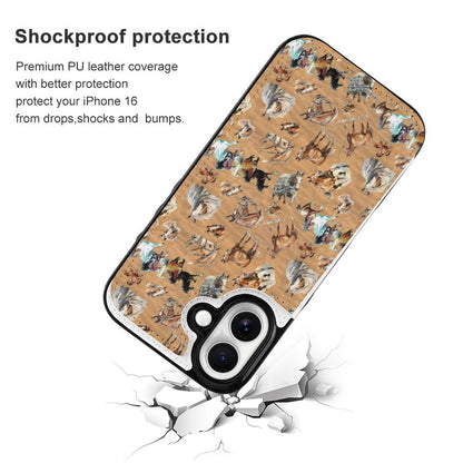 10 Alien Designs, iPhone 16 Faux Leather Wallet Case