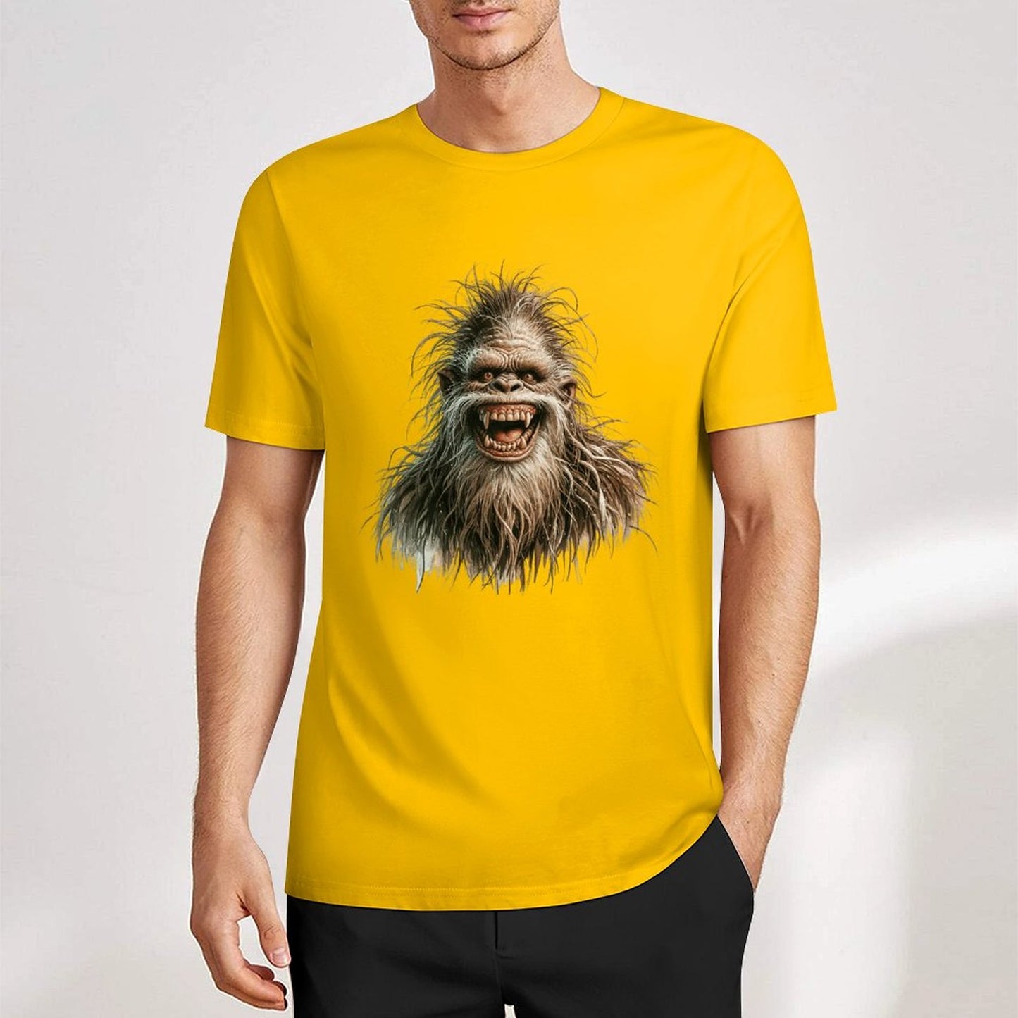 Bigfoot - Sasquatch Silly Short Sleeve Cotton T-Shirt