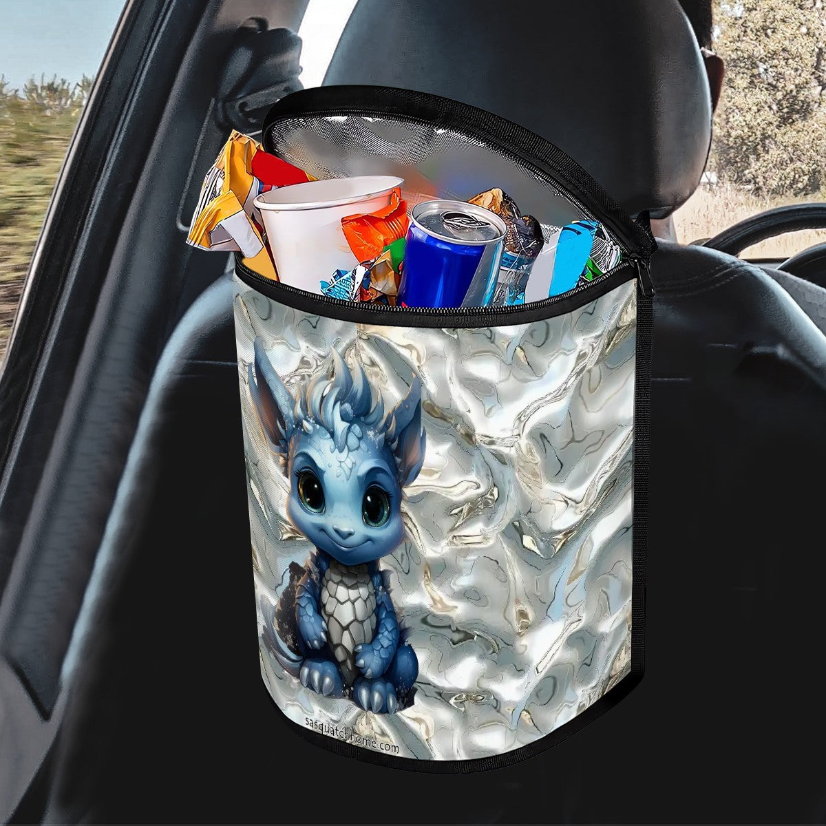 Baby Dragon, Bucket-Shaped Car Trash Bag