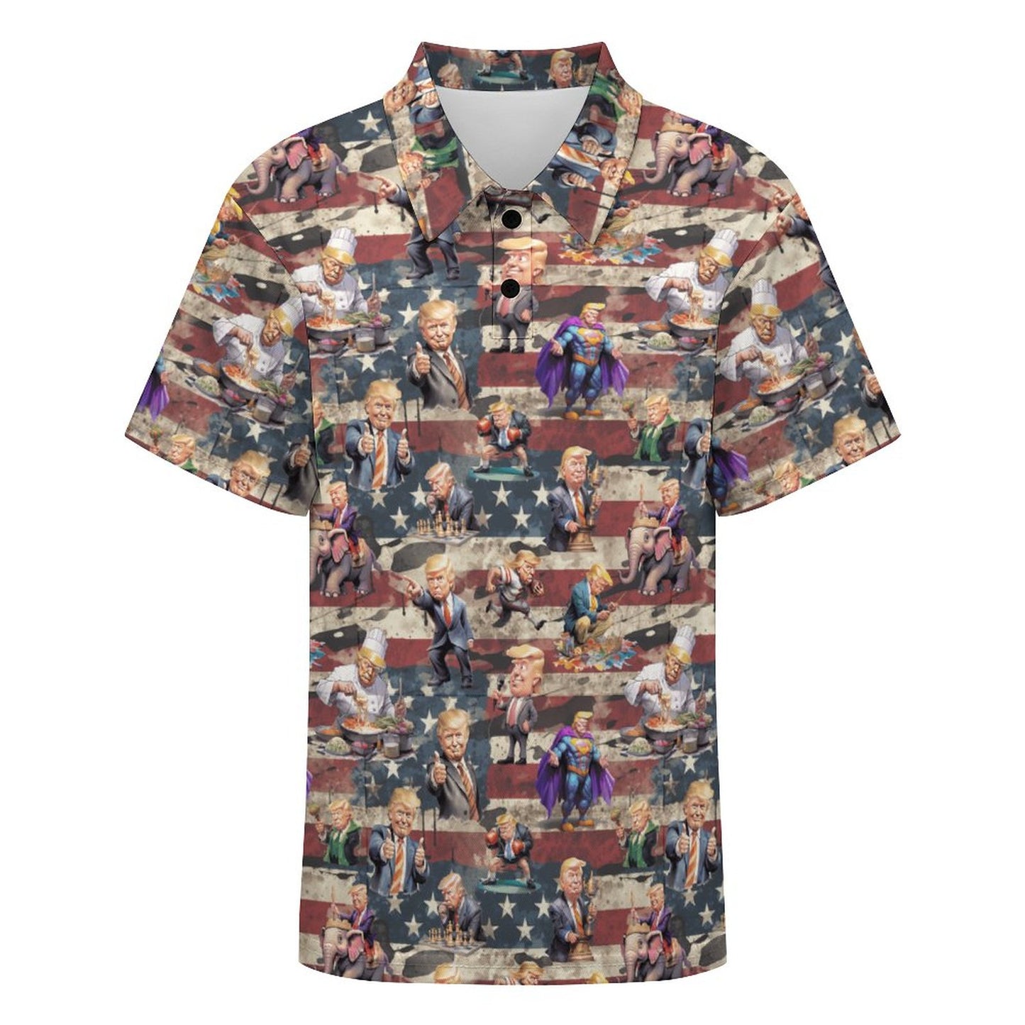 10 Donald Trump Designs, Kids Button Down Polo Shirt