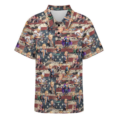 10 Donald Trump Designs, Kids Button Down Polo Shirt