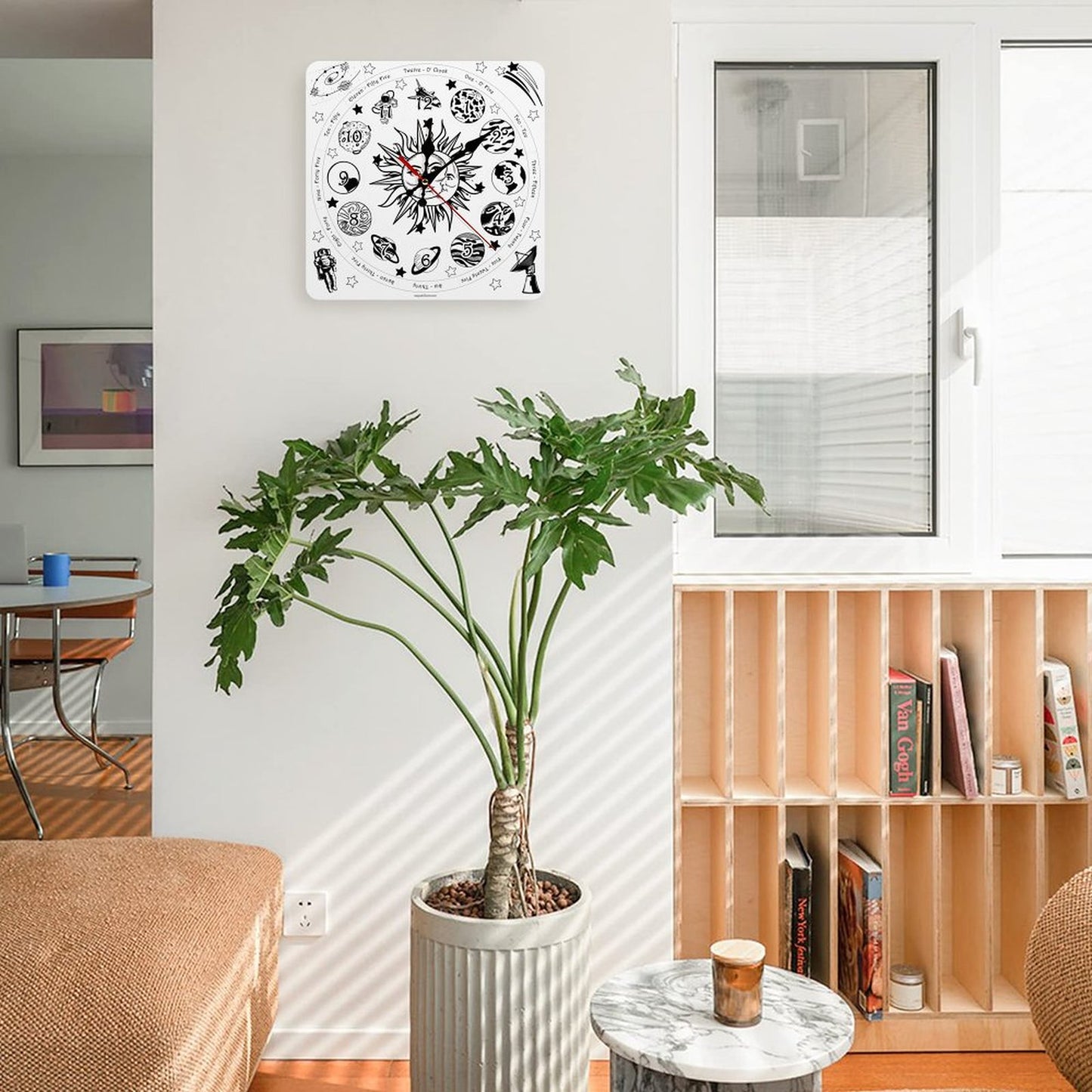 Outer Space Square Wall Clock