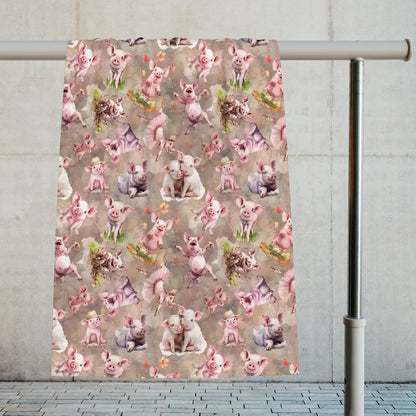Animal Designs Soft Polyester Baby Blanket, Swaddle Blanket, Receiving Blanket