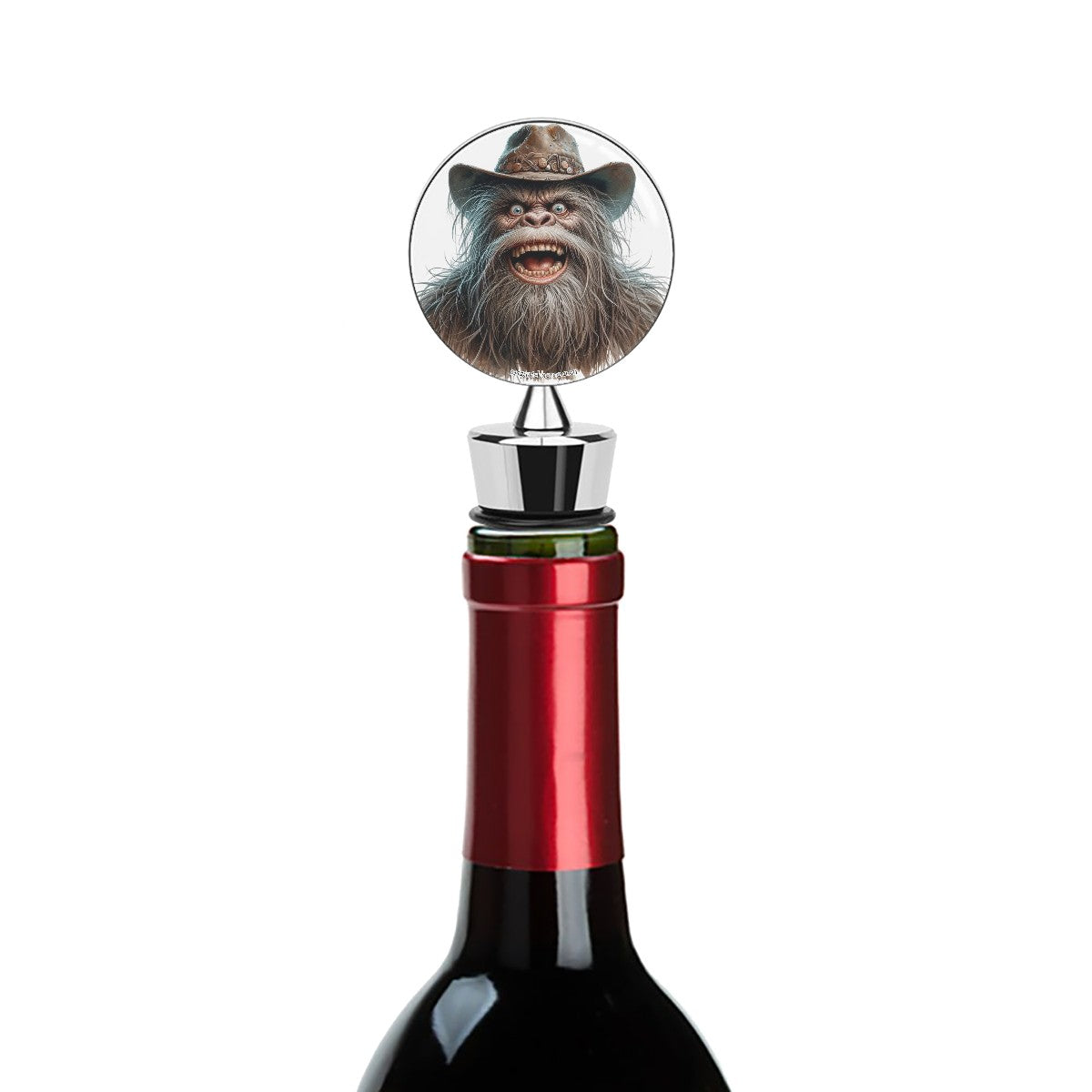 Redneck Bigfoot Sasquatch, Wine Bottle Stopper