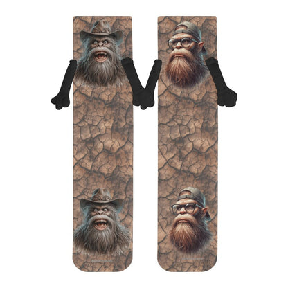 Bigfoot Magnetic Holding Hands Funny Socks – PERSONALIZE FREE