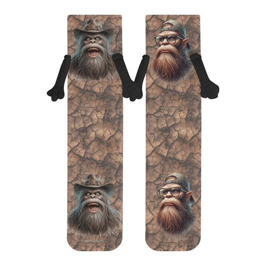 Bigfoot Magnetic Holding Hands Funny Socks – PERSONALIZE FREE