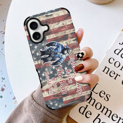 Bigfoot / Sasquatch "Bigfoot always backs..", Microfiber iPhone 16 Cases