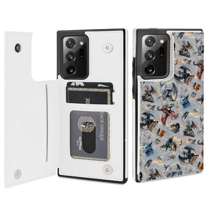Flip Phone Case / wallet for Samsung Note20 Series- Misc Designs, dragons, smurfs, zombies