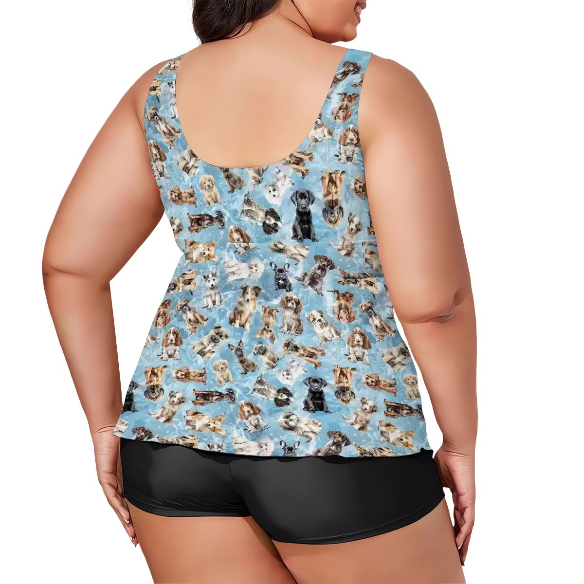 Plus Sized Women’s Two Piece Tankini Swimsuit