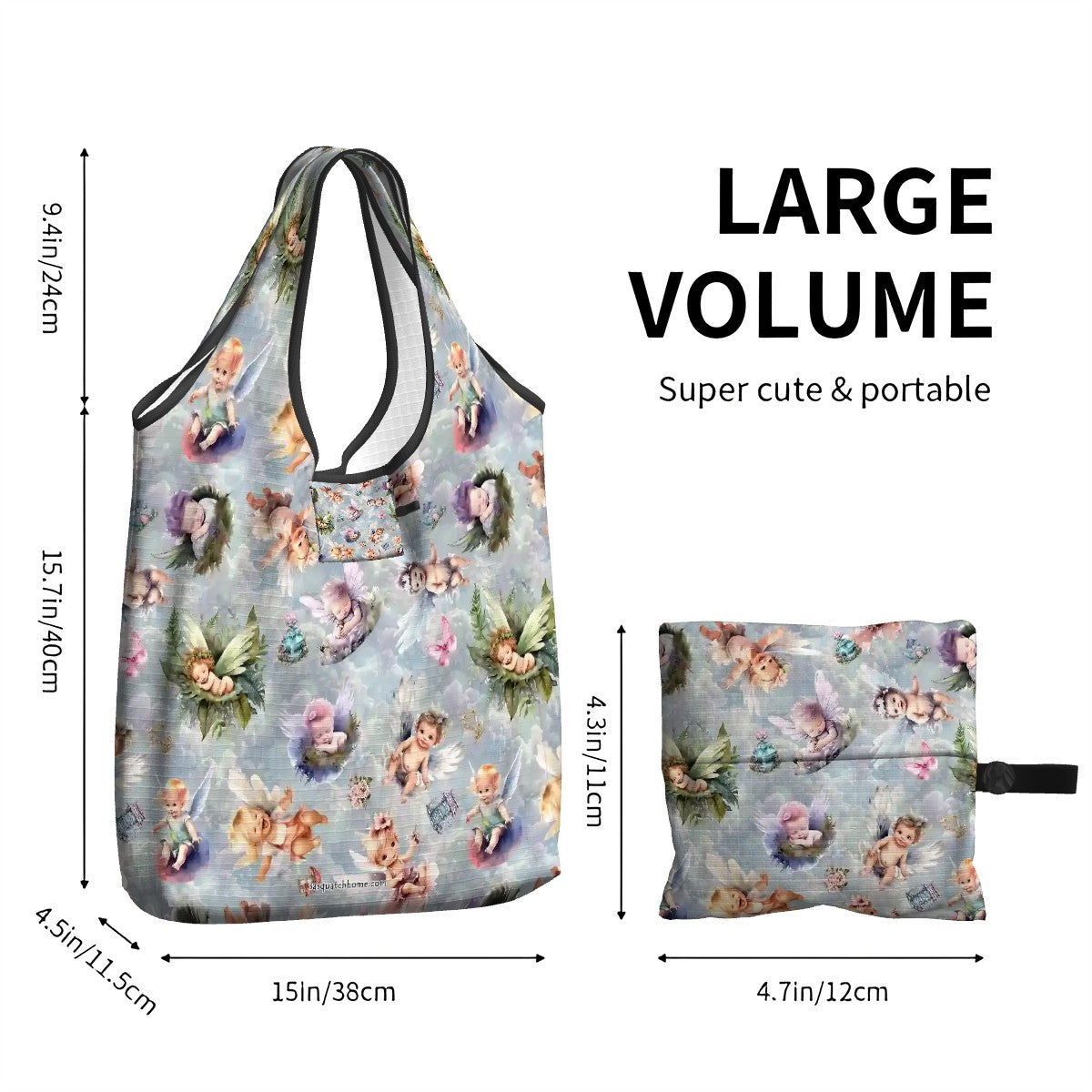 6 Fairy Designs, Reusable Folding Bag