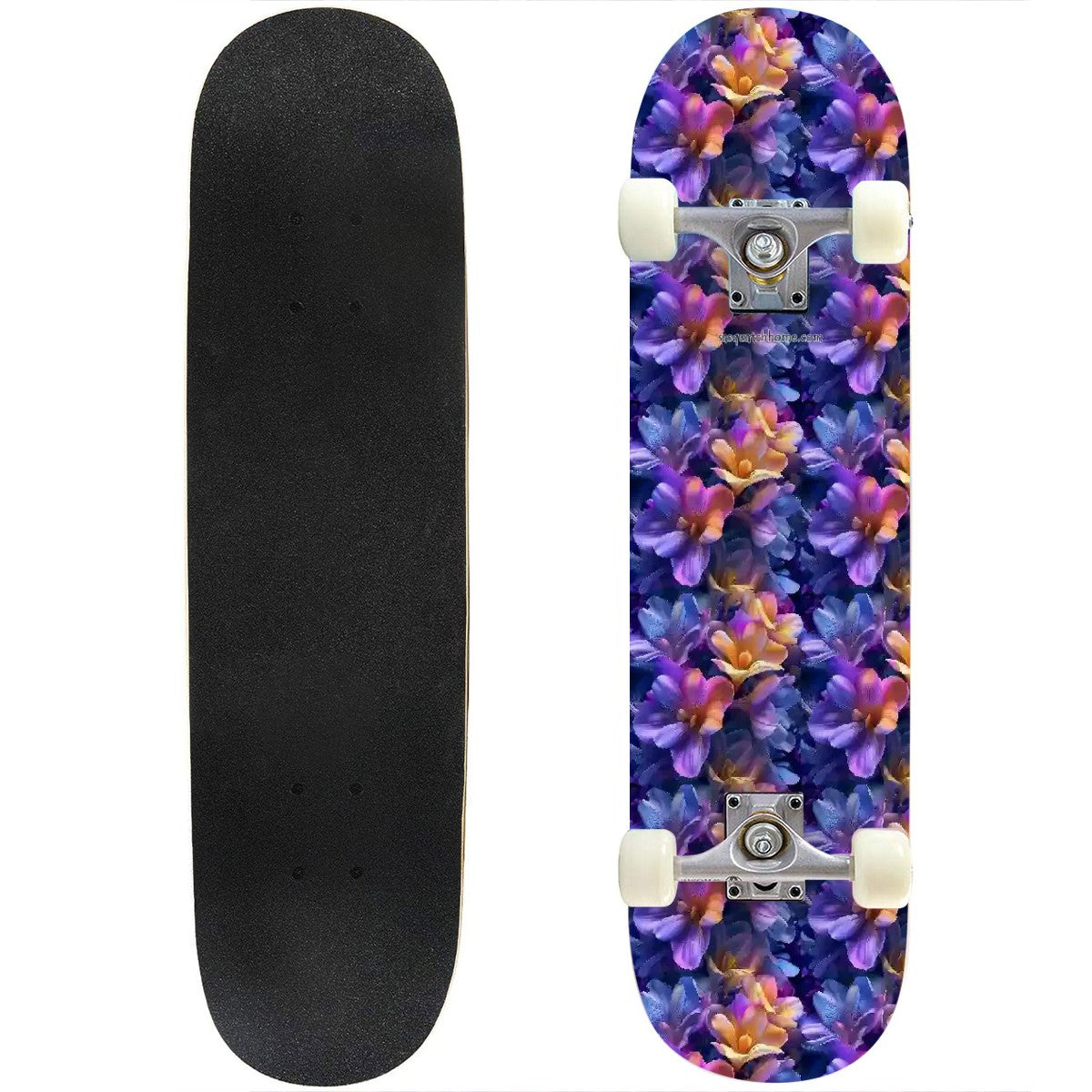 10 Flower Designs, High Density 7 Layer Skateboard, Made In USA