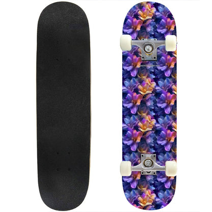 10 Flower Designs, High Density 7 Layer Skateboard, Made In USA