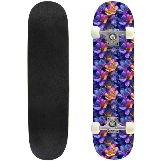 10 Flower Designs, High Density 7 Layer Skateboard, Made In USA