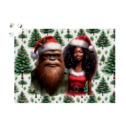 Christmas Sasquatch Santa, Jigsaw Puzzles, 4 Sizes