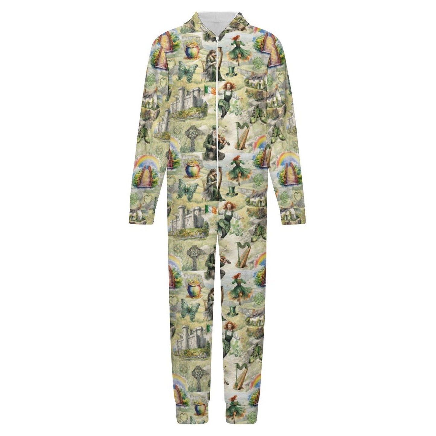 10 Misc Designs, Youth Flannel Footless Zip up Pajama Jumpsuit