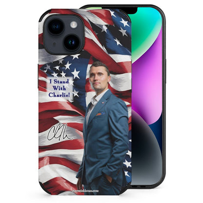Charlie Kirk Memorial, Microfiber Custom Phone Case for iPhone 14