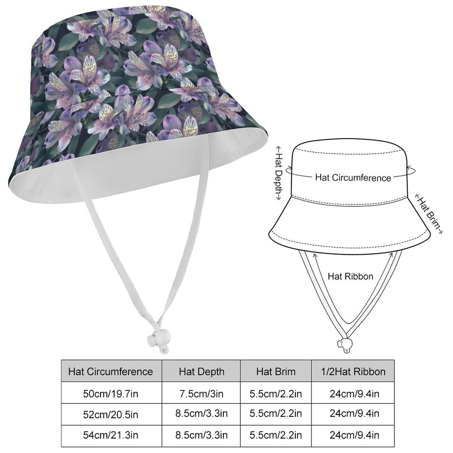 10 Flower Designs, Kid’s Bucket Hat