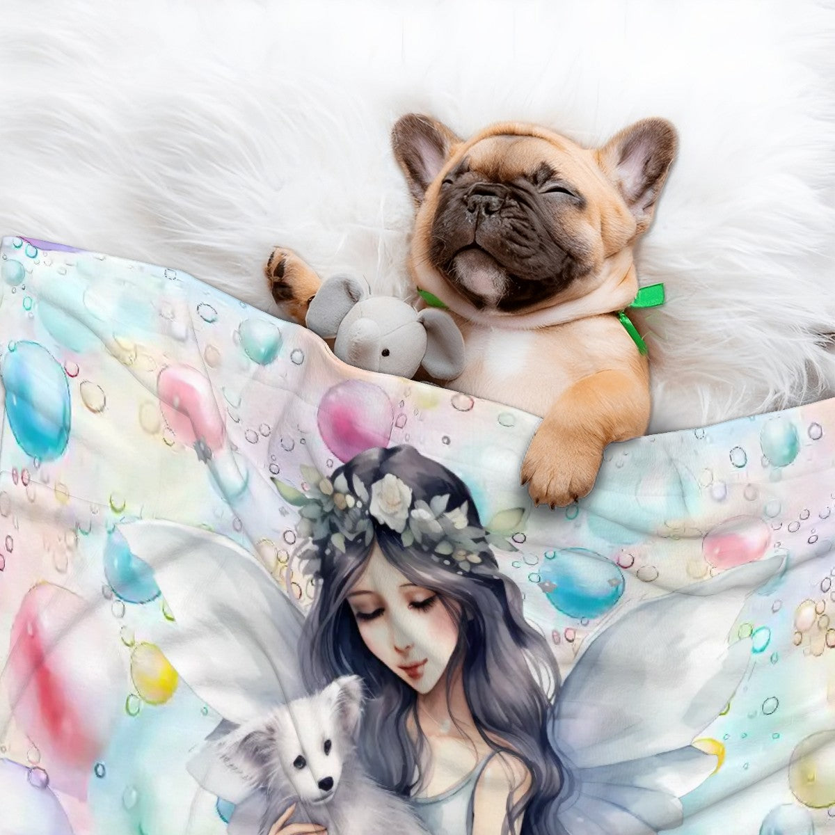 Fiary on Bubbles, Fluffy, Soft Dog Blanket