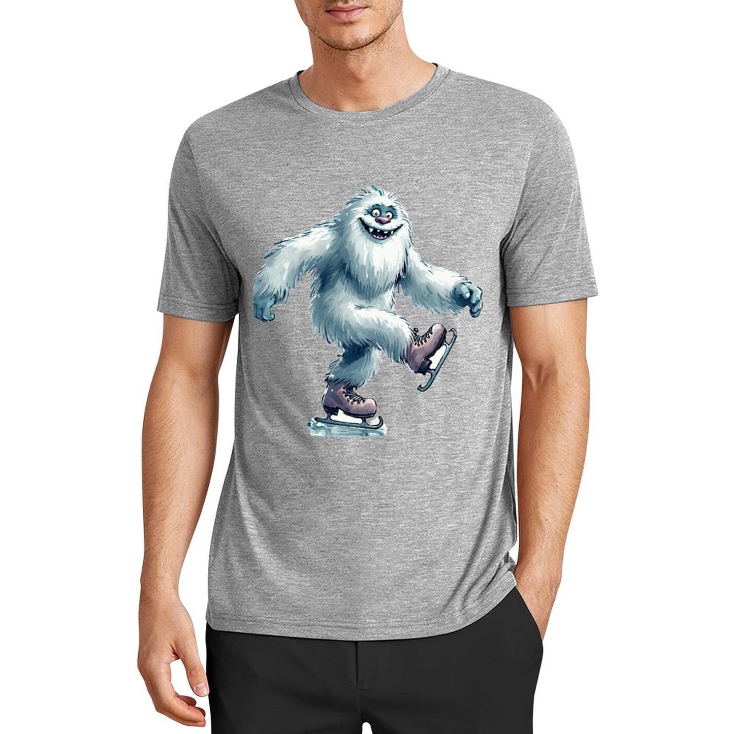 Bigfoot - Sasquatch Yeti Skate, Short Sleeve Cotton T-Shirt