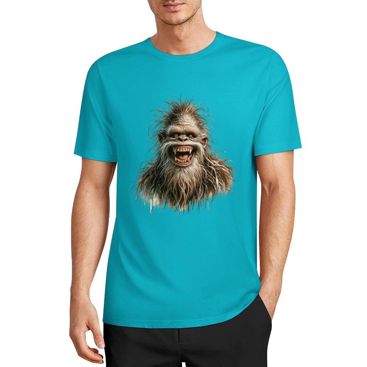 Bigfoot - Sasquatch Silly Short Sleeve Cotton T-Shirt