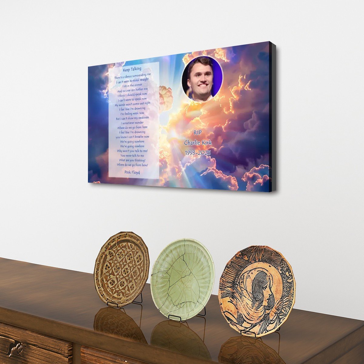 Charlie Kirk Memorial 20x30" Canvas Prints Wall Art