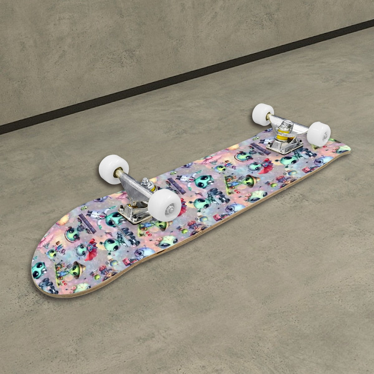 6 Alien Designs, High Density 7 Layer Skateboard, Made In USA