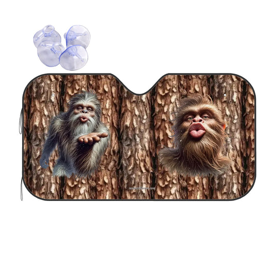 Bigfoot / Sasquatch Kisses, Auto Car Windshield Sun Shades