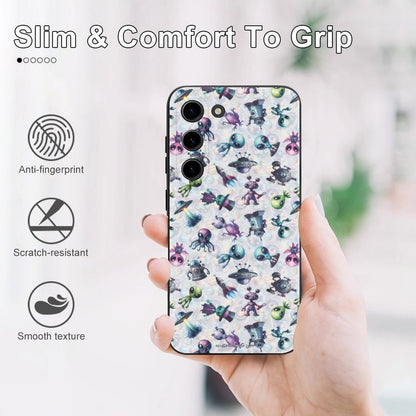 6 Alien Designs, Samsung S23 Series TPU Cell Phone Case