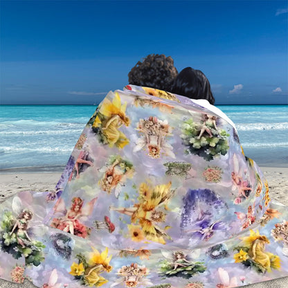 6 Fairy Designs, Soft Flannel Blanket