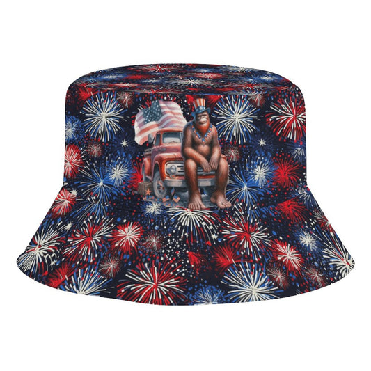 Patriot Bigfoot / Sasquatch on Truck, Kid’s Bucket Hat