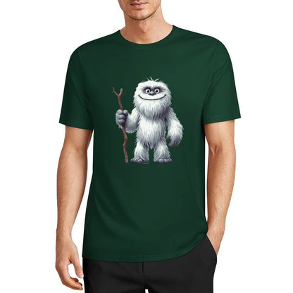 Bigfoot - Sasquatch Yeti Stick Short Sleeve Cotton T-Shirt