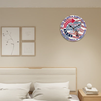 Charlie Kirk Memorial, Wooden Wall Clock