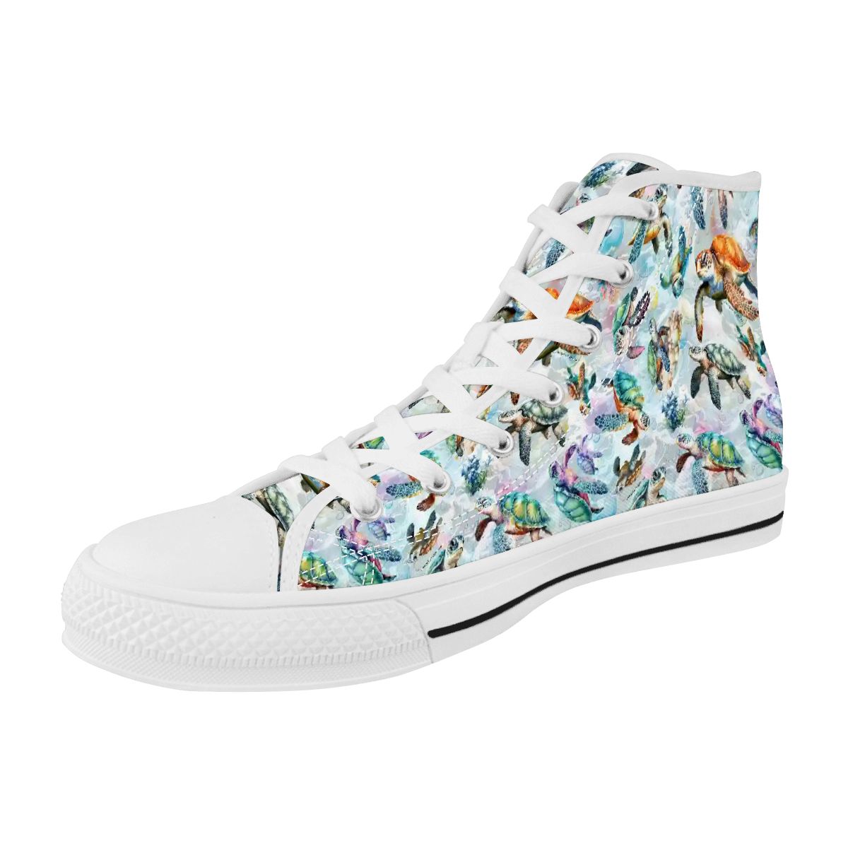 10 Animal Designs, Women's High Top Canvas Shoes Customized Tongue