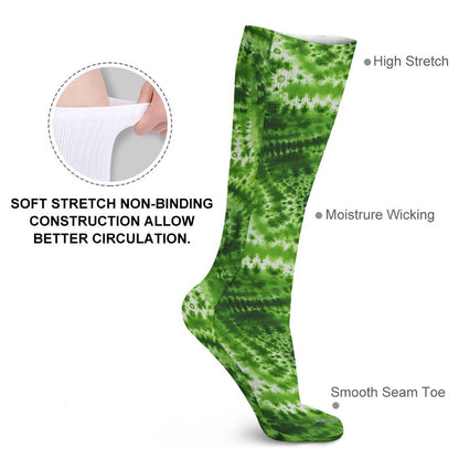 19 Tie Dye Designs, 15.5 Inch Tube Socks