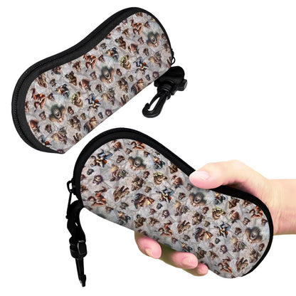 Sasquatch Bigfoot Themed Zipper Glasses Case with Hook