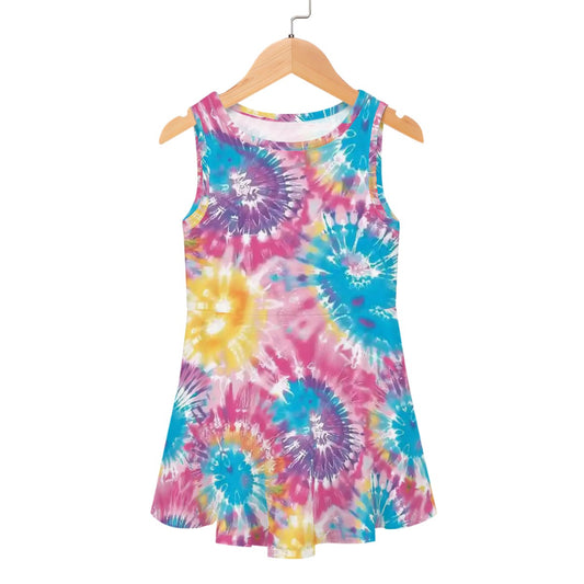 10 Tie Dye Designs, Girl’s Sleeveless Dress