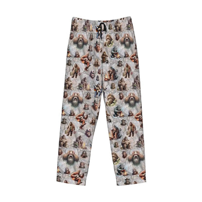 10 Bigfoot / Sasquatch Designs, Men’s Polyester, Drawstring, Pajama Pants