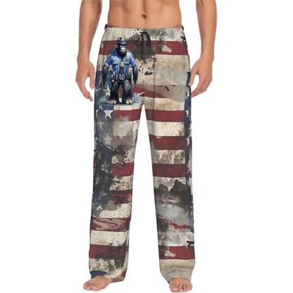 Bigfoot / Sasquatch Police Officer, Men’s Polyester, Drawstring, Pajama Pants