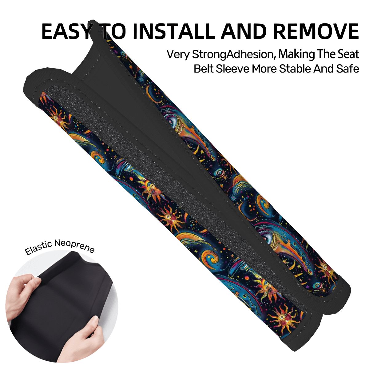 Astrology Design, Seat Belt Cover Pad For Adults 2 Pcs