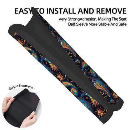Astrology Design, Seat Belt Cover Pad For Adults 2 Pcs