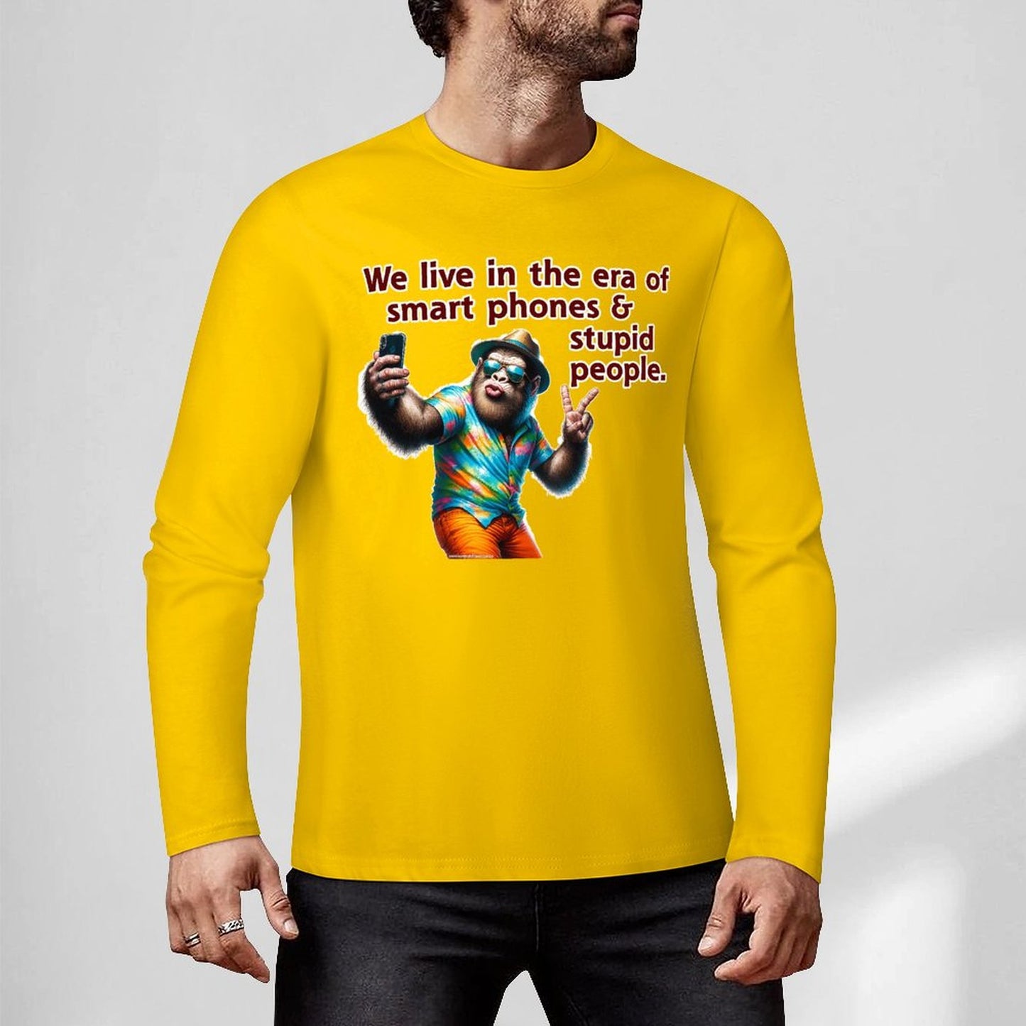 Bigfoot / Sasquatch "We Live in an Era...", Cotton Unisex Long Sleeve T-shirt