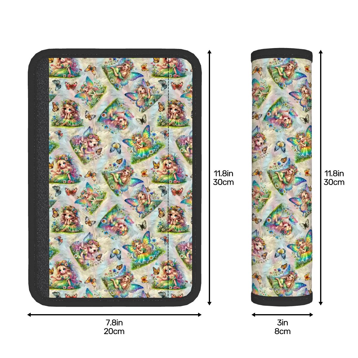 6 Fairy Designs, Seat Belt Cover Pad For Adults 2 Pcs