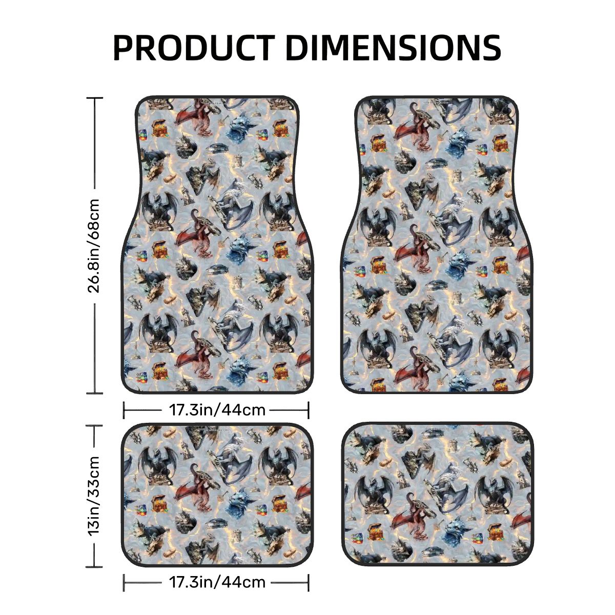 20 Misc Designs, 4 Piece Auto Floor Mats