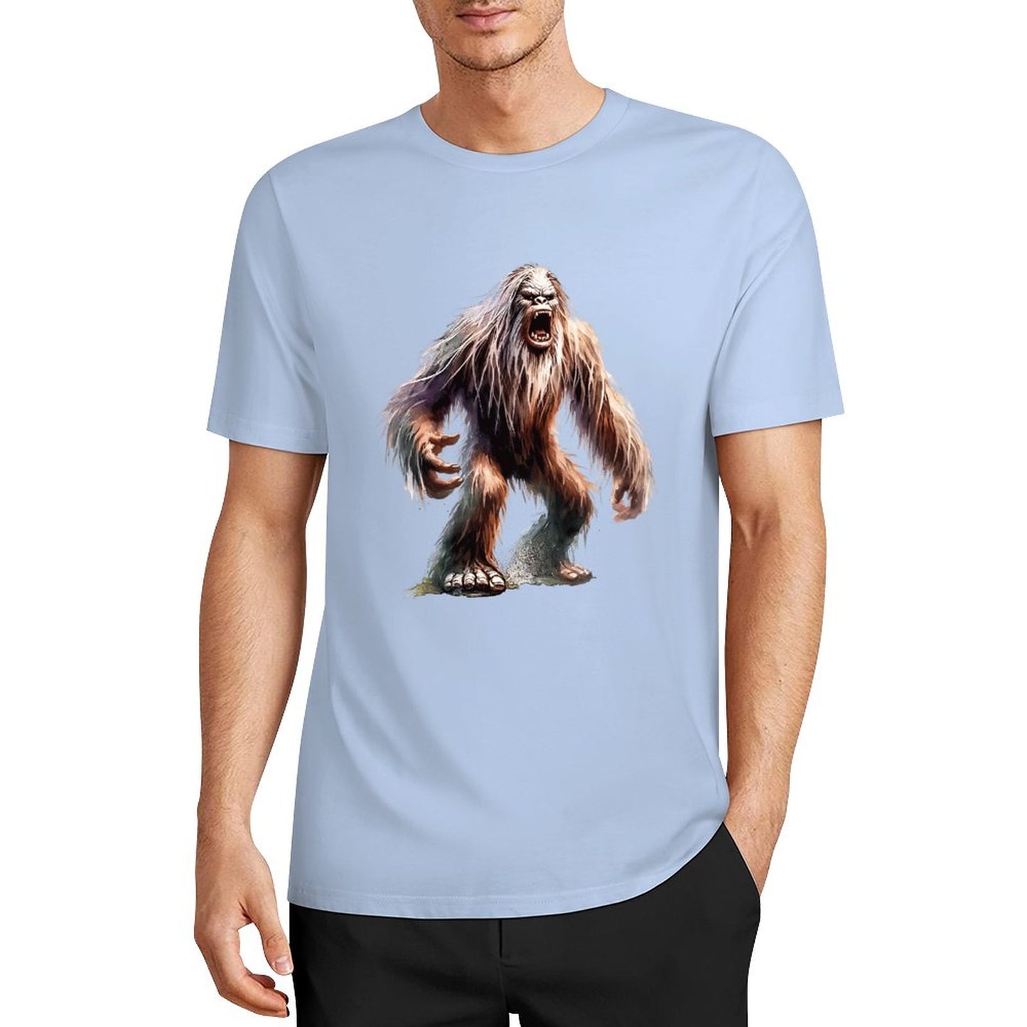 Bigfoot - Sasquatch Scary Short Sleeve Cotton T-Shirt