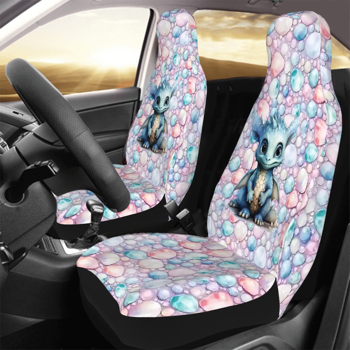 Baby Dragon, Set of 2 Front Auto Seat Cover